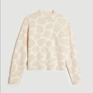Ann Taylor giraffe print jacquard sweater